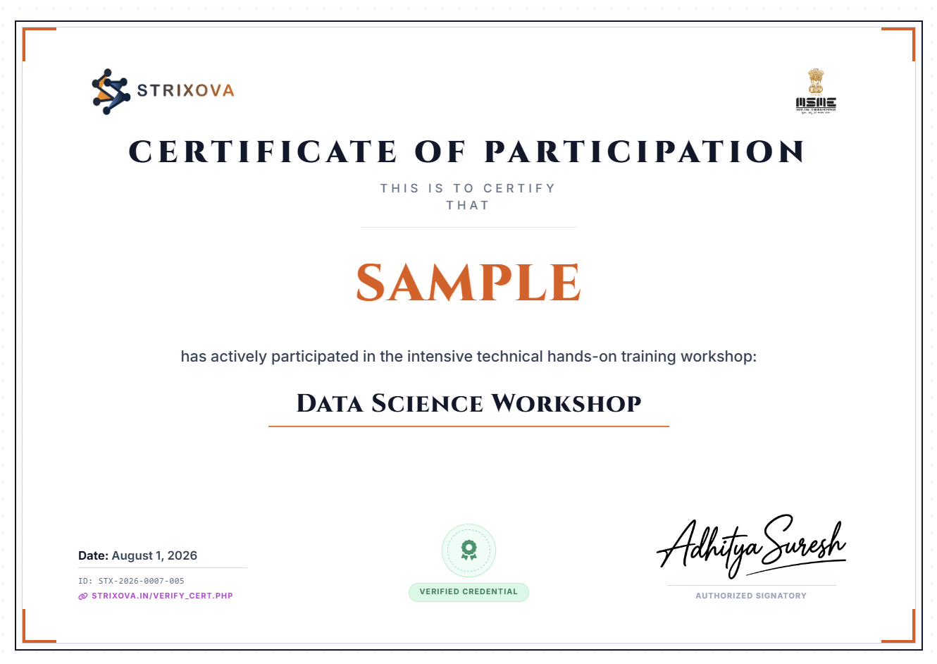 Certificate of Participation